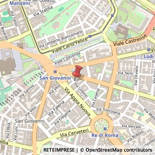 Mappa Via Pontremoli, 20, 00182 Roma, Roma (Lazio)
