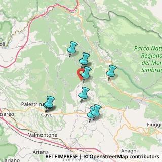 Mappa 00030 Bellegra RM, Italia (6.72273)
