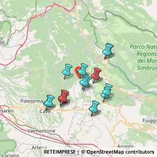 Mappa 00030 Bellegra RM, Italia (6.52353)