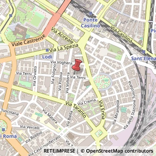 Mappa Via Terni, 89, 00182 Roma, Roma (Lazio)