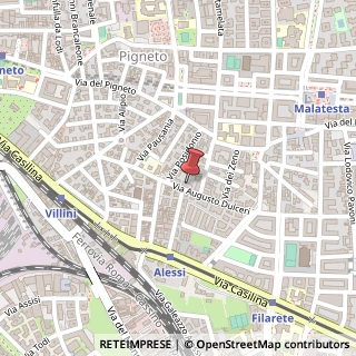 Mappa Via Augusto Dulceri, 43, 00176 Roma, Roma (Lazio)