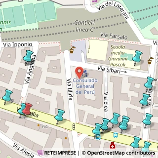 Mappa Via Sibari, 00183 Roma RM, Italia (0.124)