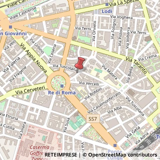 Mappa Via Pinerolo, 2, 00182 Roma, Roma (Lazio)