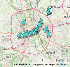 Mappa Via Pinerolo, 00183 Roma RM, Italia (5.87533)