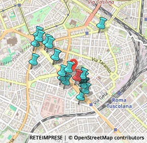 Mappa Via Pinerolo, 00183 Roma RM, Italia (0.3815)