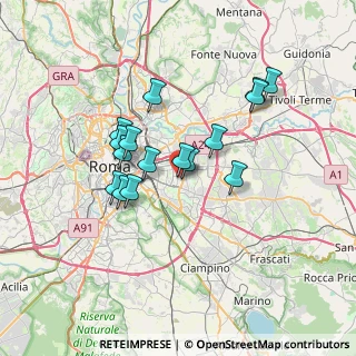 Mappa Piazza delle Conifere, 00172 Roma RM, Italia (6.15)
