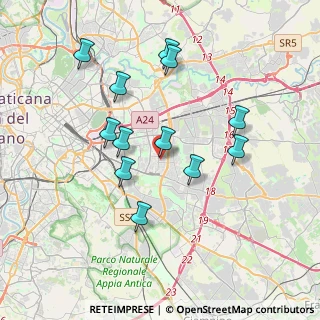 Mappa Piazza delle Conifere, 00172 Roma RM, Italia (3.69833)