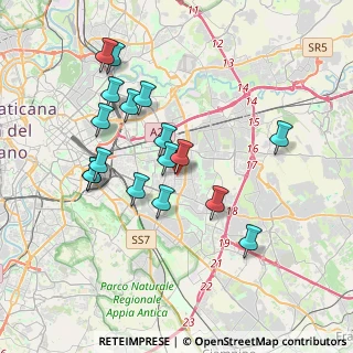 Mappa Piazza delle Conifere, 00172 Roma RM, Italia (3.78059)