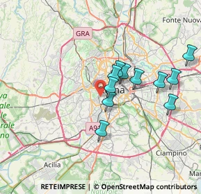 Mappa Via Raffaello Giovagnoli, 00158 Roma RM, Italia (6.61727)