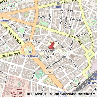 Mappa Via Vercelli, 34, 00182 Roma, Roma (Lazio)