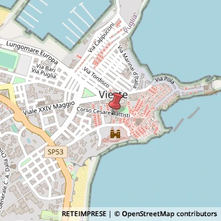 Mappa Via Cesare Battisti, 37, 71019 Vieste, Foggia (Puglia)