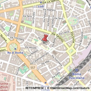 Mappa Via Matera, 18, 00182 Roma, Roma (Lazio)