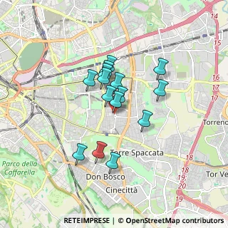 Mappa Piazza delle Peonie, 00172 Roma RM, Italia (1.36067)