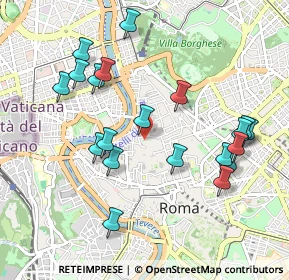 Mappa Vicolo Rosini, 00186 Roma RM, Italia (1.0765)