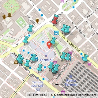 Mappa Piazza Dei Cinquecento - Stazione Termini galleria commerciale stazione termini, 00185 Roma RM, Italia (0.12857)