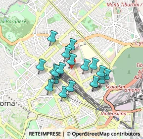 Mappa Via del Castro Pretorio, 00185 Roma RM, Italia (0.7025)