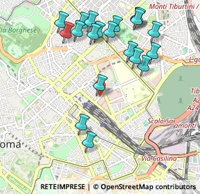 Mappa Via del Castro Pretorio, 00185 Roma RM, Italia (1.179)