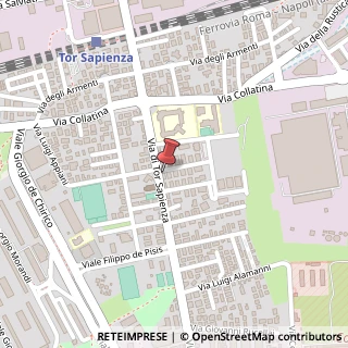 Mappa Via di Tor Sapienza, 21, 00155 Roma, Roma (Lazio)