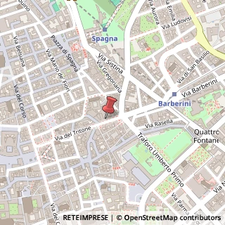 Mappa Via del Tritone, 61, 00187 Roma, Roma (Lazio)