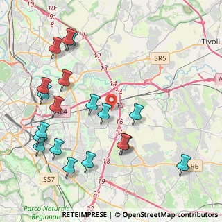 Mappa Via Pio Semeghini, 00155 Roma RM, Italia (5.21579)