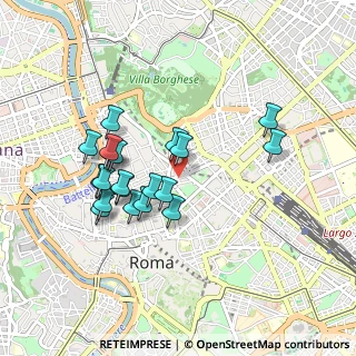 Mappa Via del Boccaccio, 00187 Roma RM, Italia (0.866)