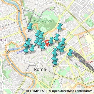 Mappa Via del Boccaccio, 00187 Roma RM, Italia (0.735)