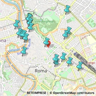 Mappa Via del Boccaccio, 00187 Roma RM, Italia (1.256)