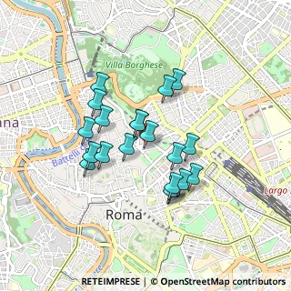 Mappa Via del Boccaccio, 00187 Roma RM, Italia (0.761)