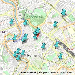 Mappa Via del Boccaccio, 00187 Roma RM, Italia (1.245)