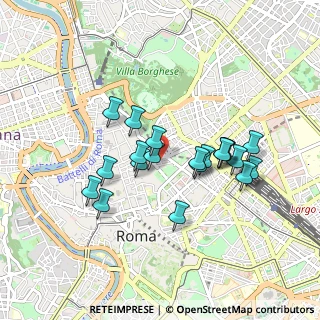 Mappa Via del Boccaccio, 00187 Roma RM, Italia (0.8065)