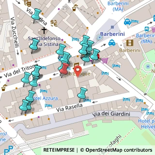Mappa Via Rasella, 00185 Roma RM, Italia (0.04583)