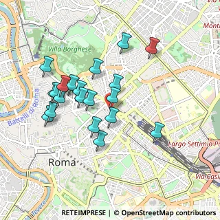 Mappa Via Orlando Vittorio Emanuele, 00185 Roma RM, Italia (0.914)