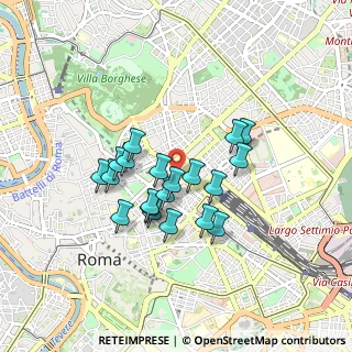 Mappa Via Orlando Vittorio Emanuele, 00185 Roma RM, Italia (0.734)