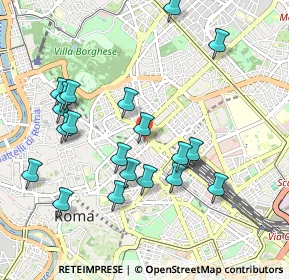 Mappa Via Orlando Vittorio Emanuele, 00185 Roma RM, Italia (1.0735)