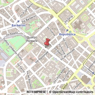 Mappa Via delle Quattro Fontane, 37, 00184 Roma, Roma (Lazio)