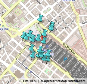 Mappa Stazione Termini F.S. P.le dei Cinquecento Via Marsala Galleria gommata, 00185 Roma RM, Italia (0.18)