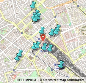 Mappa Stazione Termini F.S. P.le dei Cinquecento Via Marsala Galleria gommata, 00185 Roma RM, Italia (0.513)