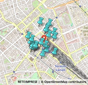Mappa Stazione Termini F.S. P.le dei Cinquecento Via Marsala Galleria gommata, 00185 Roma RM, Italia (0.2915)