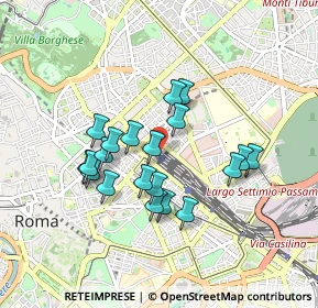 Mappa Stazione Termini F.S. P.le dei Cinquecento Via Marsala Galleria gommata, 00185 Roma RM, Italia (0.7915)