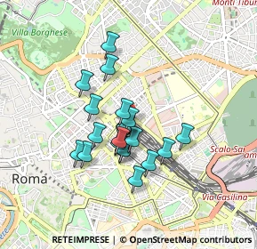 Mappa Stazione Termini F.S. P.le dei Cinquecento Via Marsala Galleria gommata, 00185 Roma RM, Italia (0.6925)