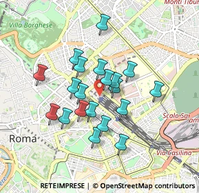 Mappa Stazione Termini F.S. P.le dei Cinquecento Via Marsala Galleria gommata, 00185 Roma RM, Italia (0.754)