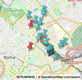 Mappa Stazione Termini F.S. P.le dei Cinquecento Via Marsala Galleria gommata, 00185 Roma RM, Italia (0.8175)