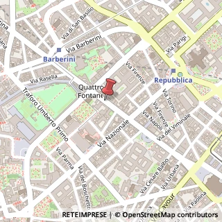 Mappa Via delle Quattro Fontane, 21e, 00184 Roma, Roma (Lazio)
