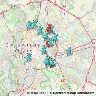 Mappa Viale del Policlinico, 00100 Roma RM, Italia (3.08333)