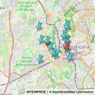 Mappa Via della Pineta Sacchetti, 00100 Roma RM, Italia (1.56063)