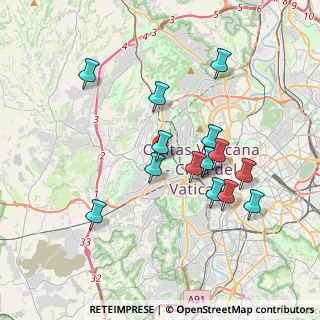 Mappa Via della Pineta Sacchetti, 00100 Roma RM, Italia (3.61533)