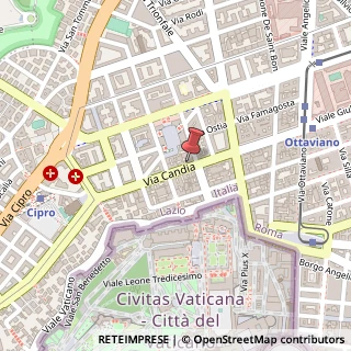 Mappa Via Candia, 46, 00192 Roma, Roma (Lazio)