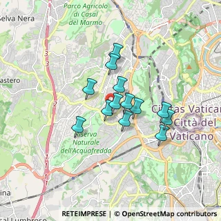 Mappa Via Mattia Battistini, 00168 Roma RM, Italia (1.31308)