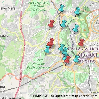 Mappa Via Mattia Battistini, 00168 Roma RM, Italia (2.03846)