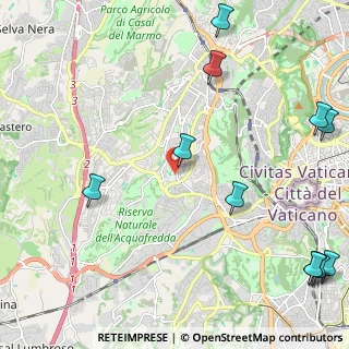 Mappa Via Mattia Battistini, 00168 Roma RM, Italia (3.35818)